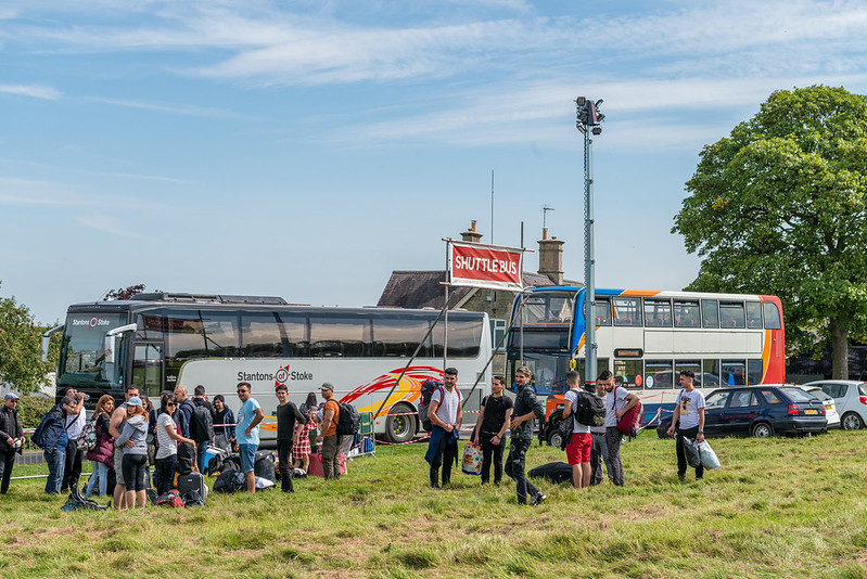 Volunteers travelling by train