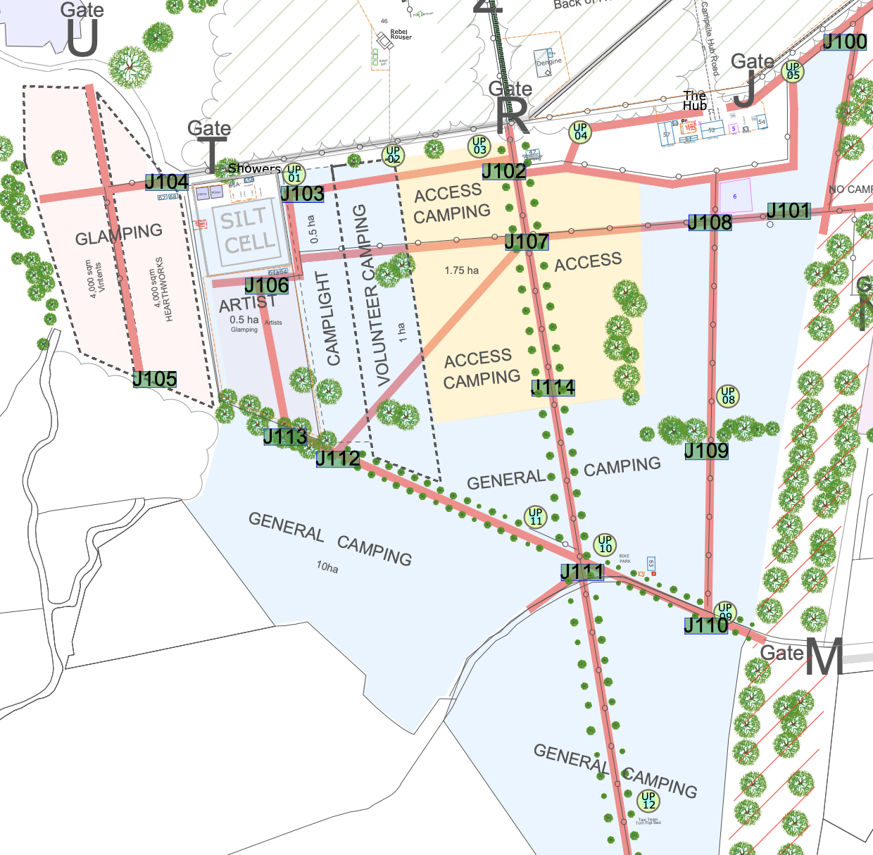 Campsite Map for Volunteers