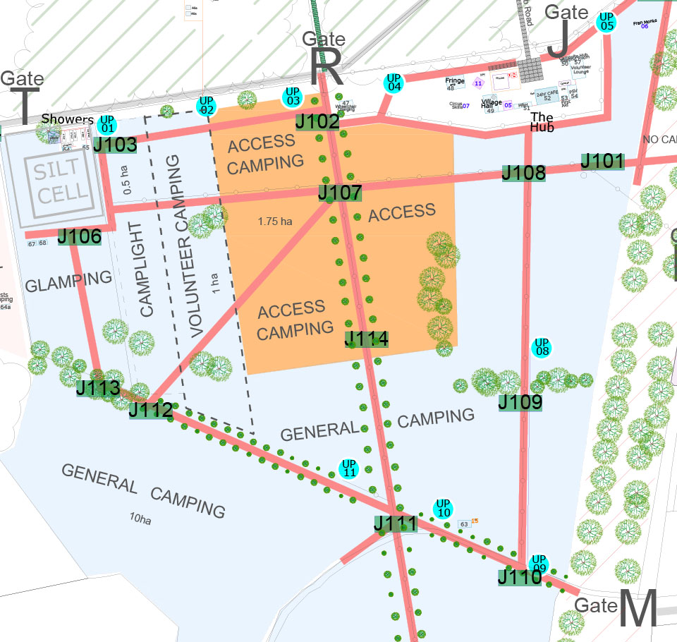 Campsite Map for Volunteers